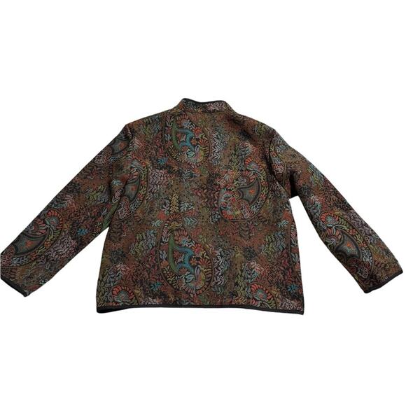 VTG BonWorth Tapestry Blazer Jacket 30422 Womens Small Petite SP Paisley Floral - Picture 8 of 8